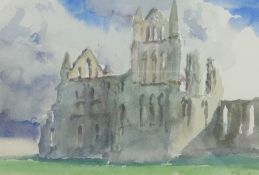 Neil Tyler (British 1945-): 'Whitby Abbey', watercolour signed, titled verso 18cm x 27cm