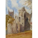 W Ainsley (British early 20th century): 'St Mary's Abbey York', watercolour signed titled and dated