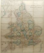John Betts (British 19th century): 'Betts's New Railway and Commercial Map of Enland & Wales', enrav
