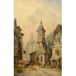 Charles James Keats (British 19th century): 'Bruges', watercolour signed, titled and dated 1885, 49c