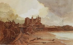 Nathan Stanley Brown (British 1890-1980): 'Conway Castle after Turner', watercolour signed and title