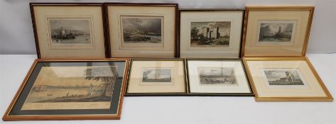 Collection of 19th century engravings and lithographs including Hull