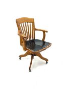 Oak swivel chair