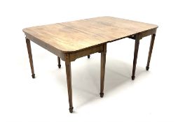 George III mahogany extending dining table