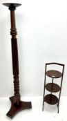 Mid to late century mahogany jardiniere stand