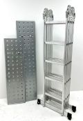 Aluminium folding platform ladders