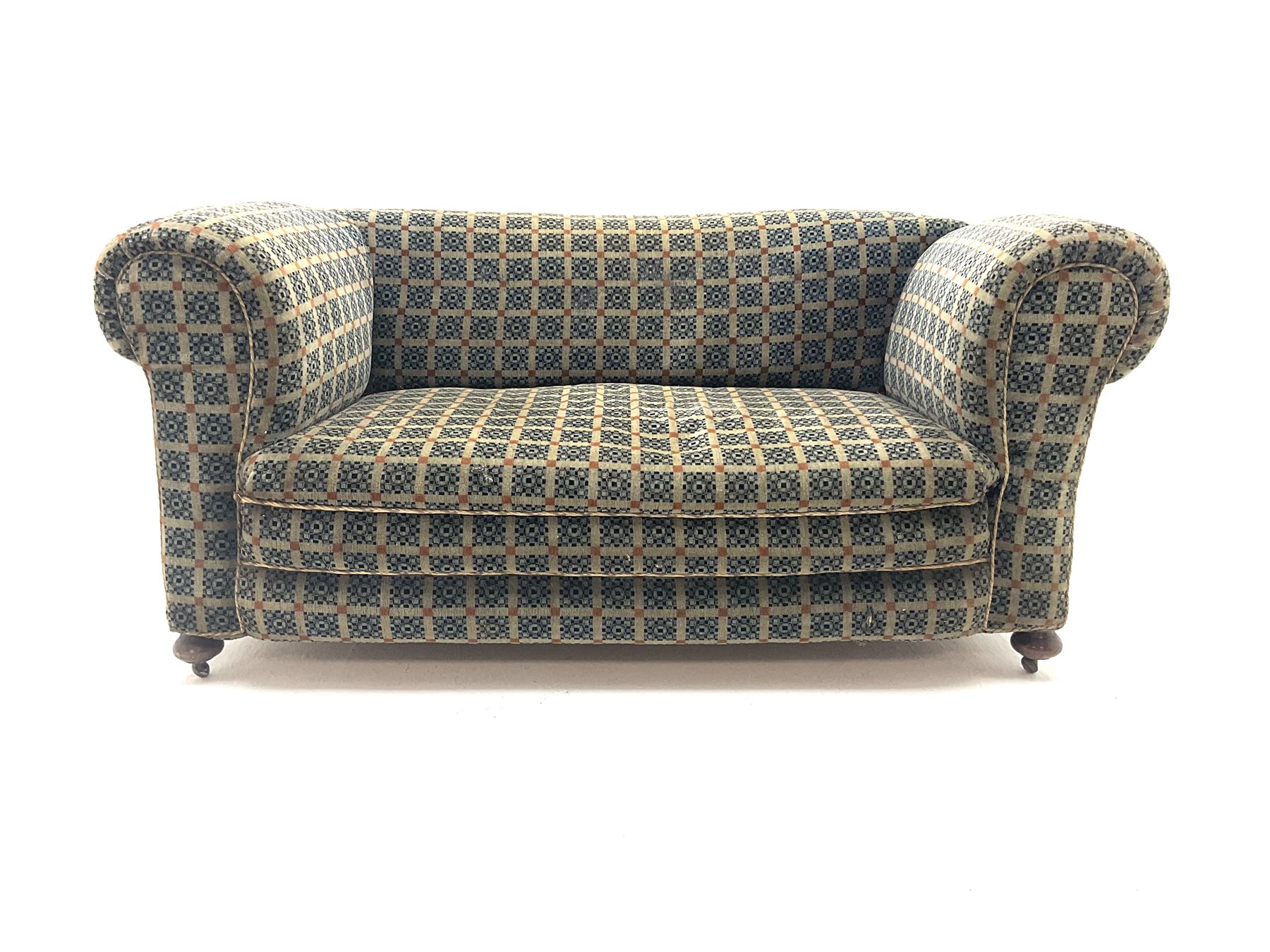 Early 20th century two seater drop arm sofa