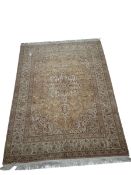 Fine Tabriz (300nspi) beige ground rug