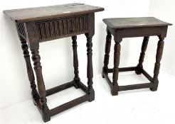 19th century oak joint style stool