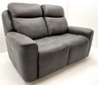 Pair of two seat electric reclining sofas