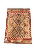 Choli Kilim red and beige ground rug