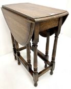 Small oak drop leaf table