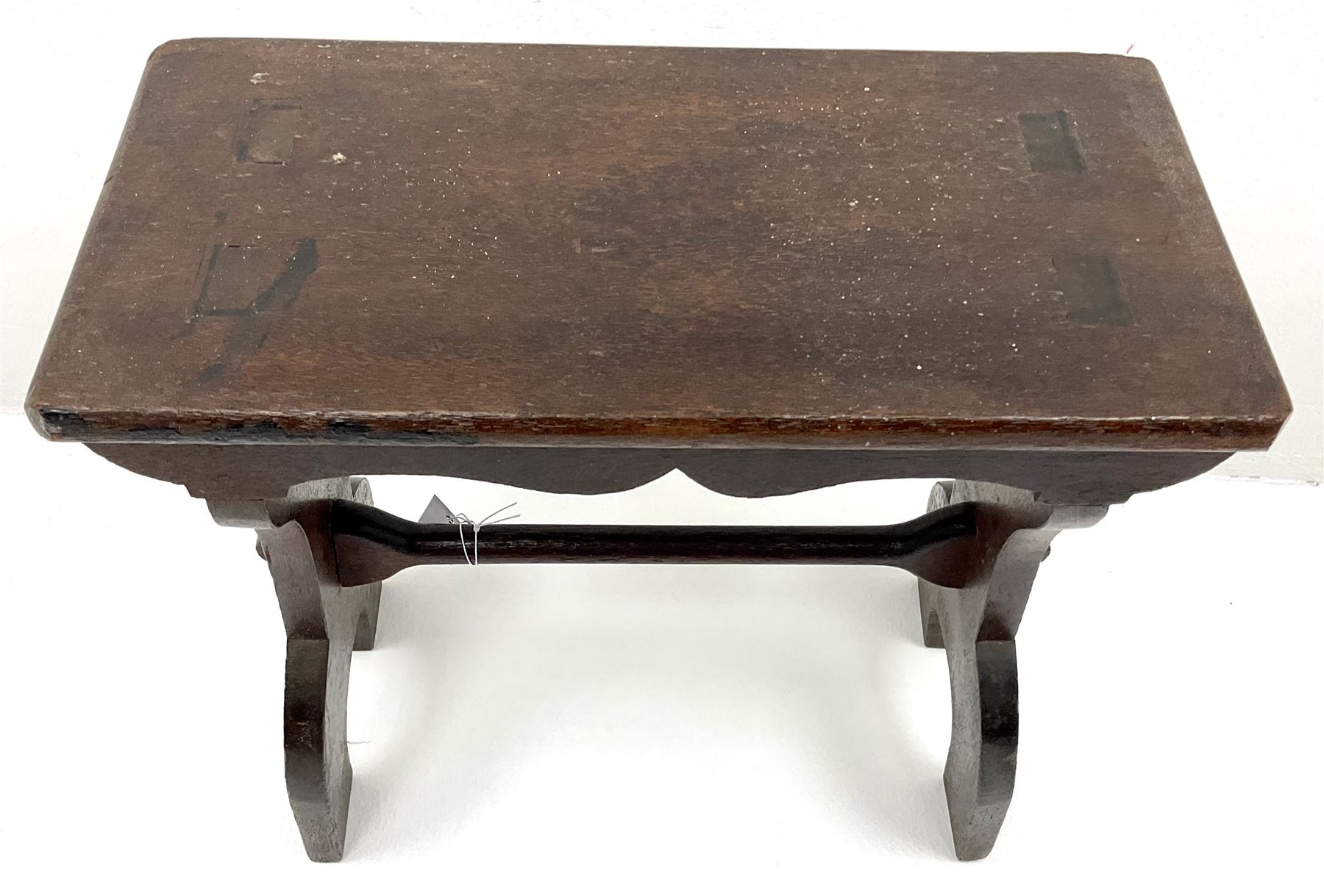 20th century hardwood vernacular joint stool - Image 2 of 3