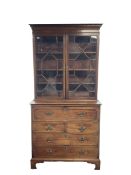 19th century mahogany secretaire bookcase