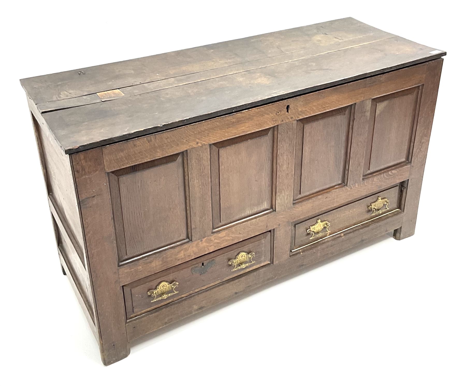 18th century oak mule chest - Image 3 of 6