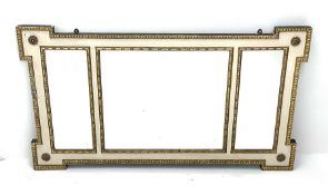 Regency style painted and gilt pier glass mirror