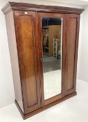 Victorian mahogany triple wardrobe