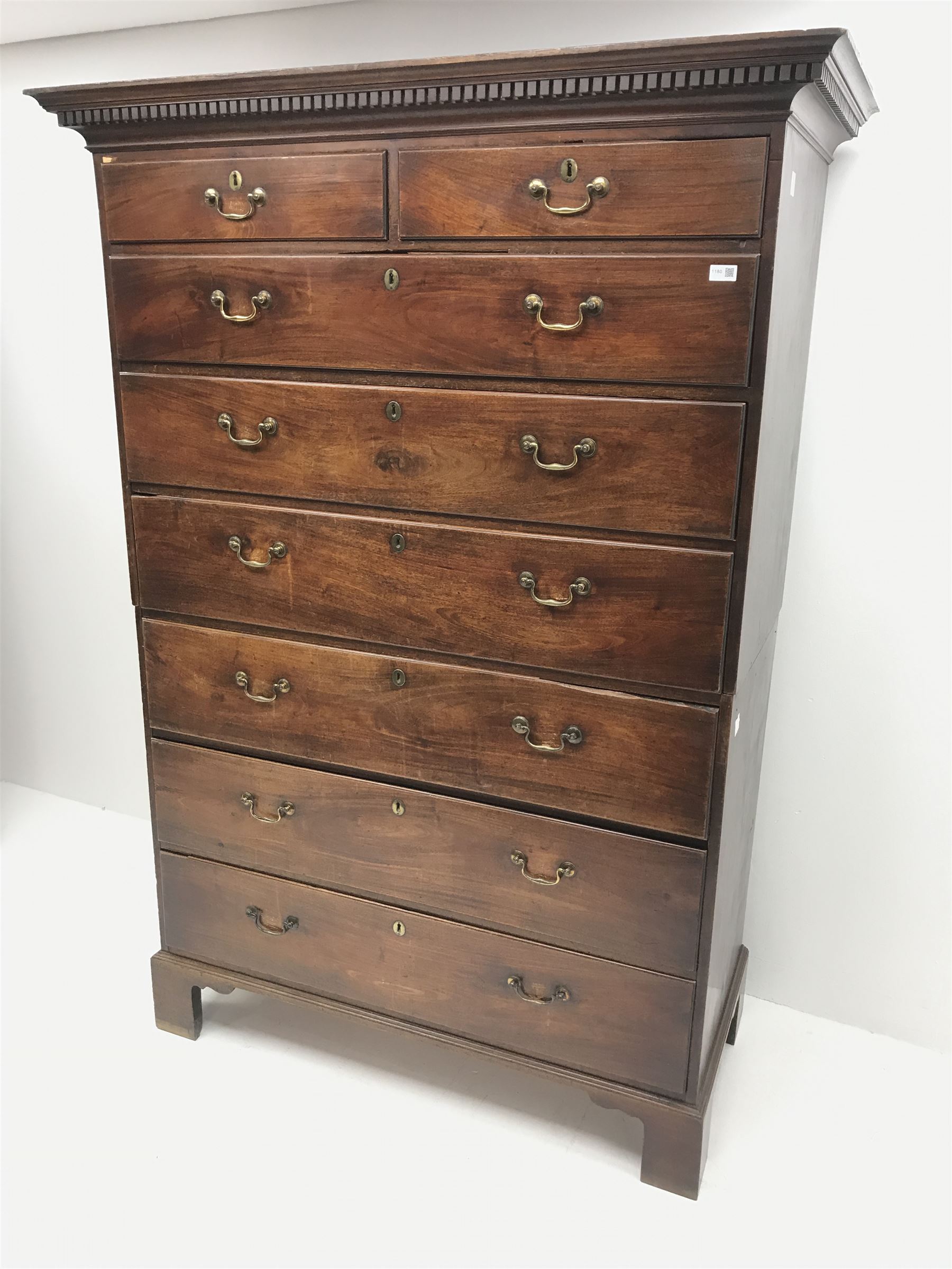 Early 19th century mahogany chest on chest - Image 3 of 6