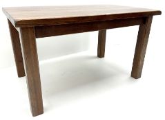 Solid medium oak rectangular dining table