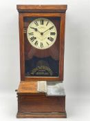 Early 20th century oak cased time recorder