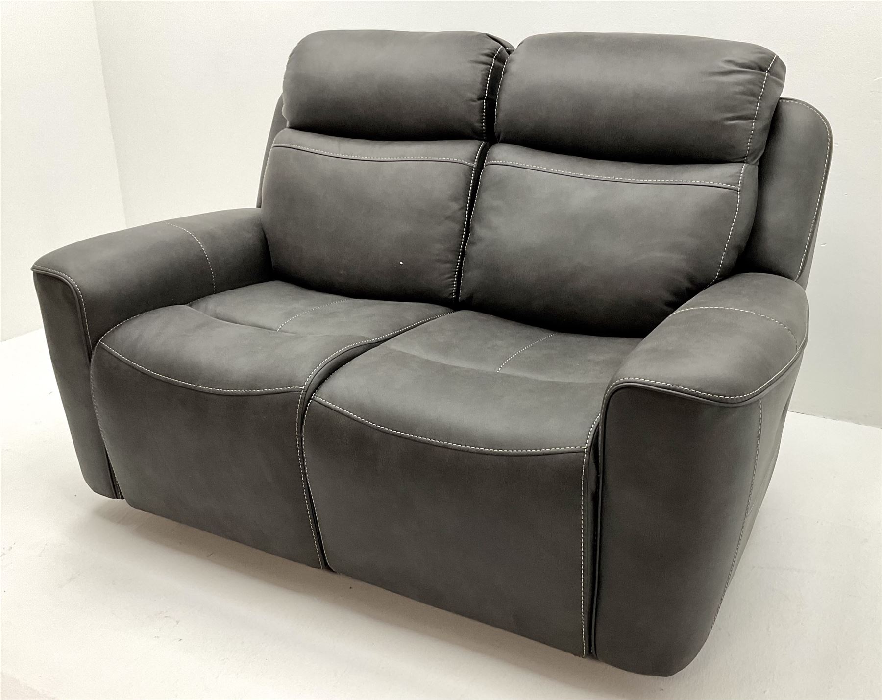 Pair of two seat electric reclining sofas - Image 2 of 6