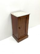 Georgian style mahogany side cabinet with marble top