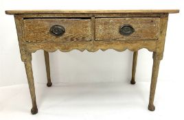 19th century pine side table