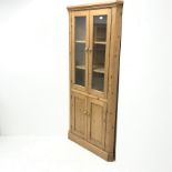 Solid pine corner cabinet