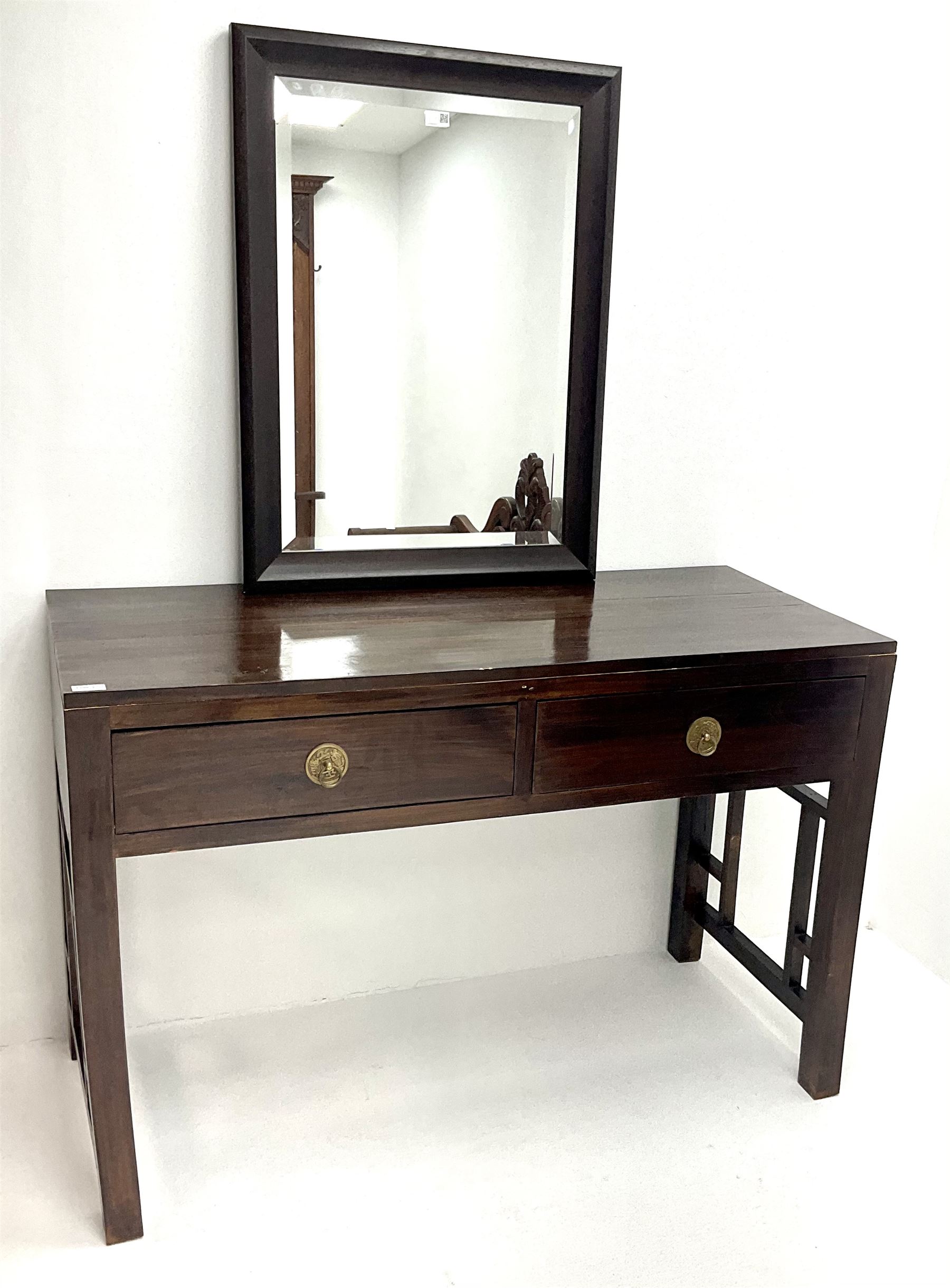 Hardwood console table - Image 2 of 2