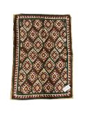 Kashmiri hand stitched wool chain beige ground rug