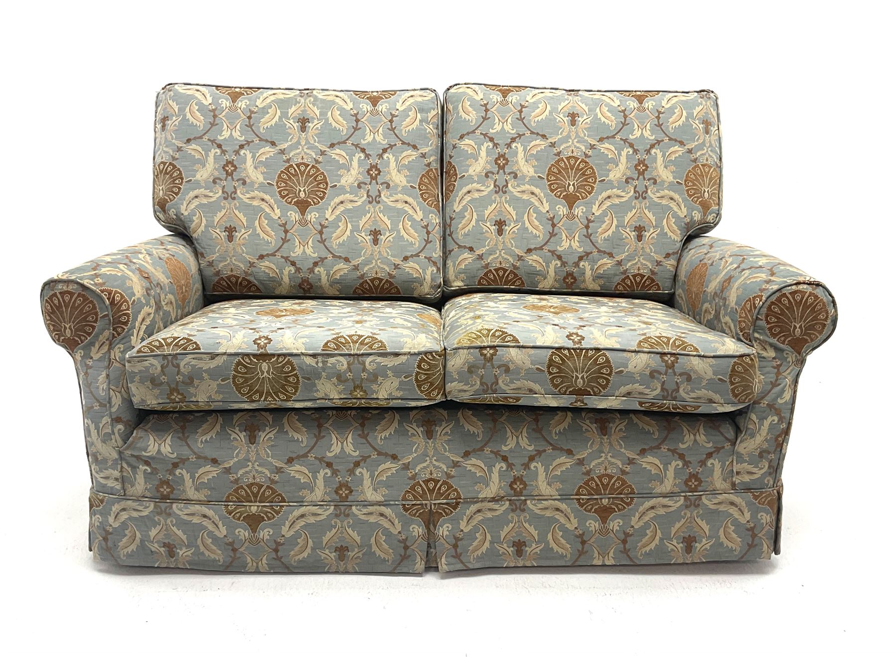 *Multi-York - two seat sofa upholstered in a foliate pattern fabric cover