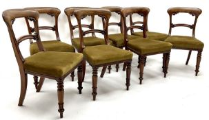 Set eight early 19th century mahogany dining chairs