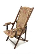 Late 19th century folding campaign chair