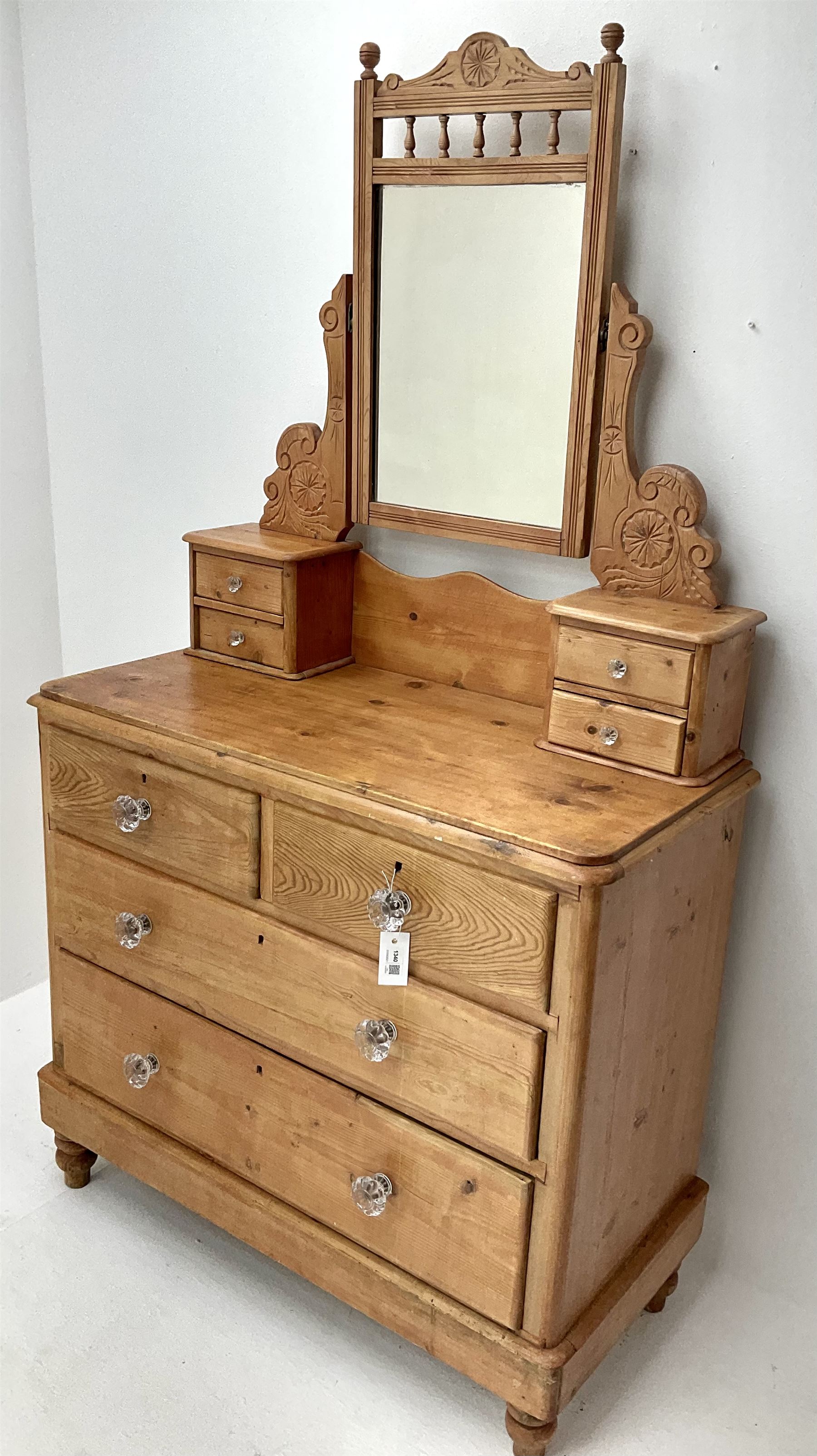 Victorian pine dressing chest