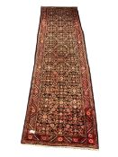 Hamadan red and brown ground runner