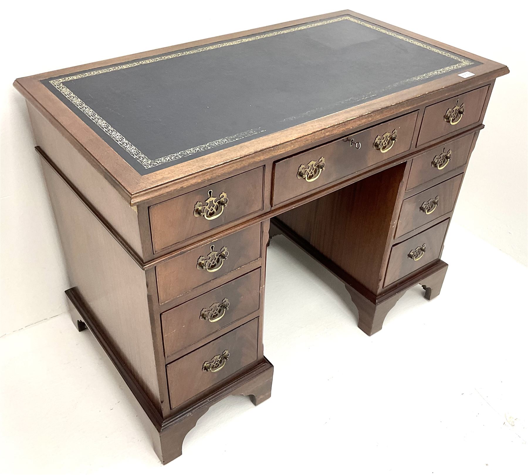 Early 20th century mahogany twin pedestal desk - Image 2 of 3