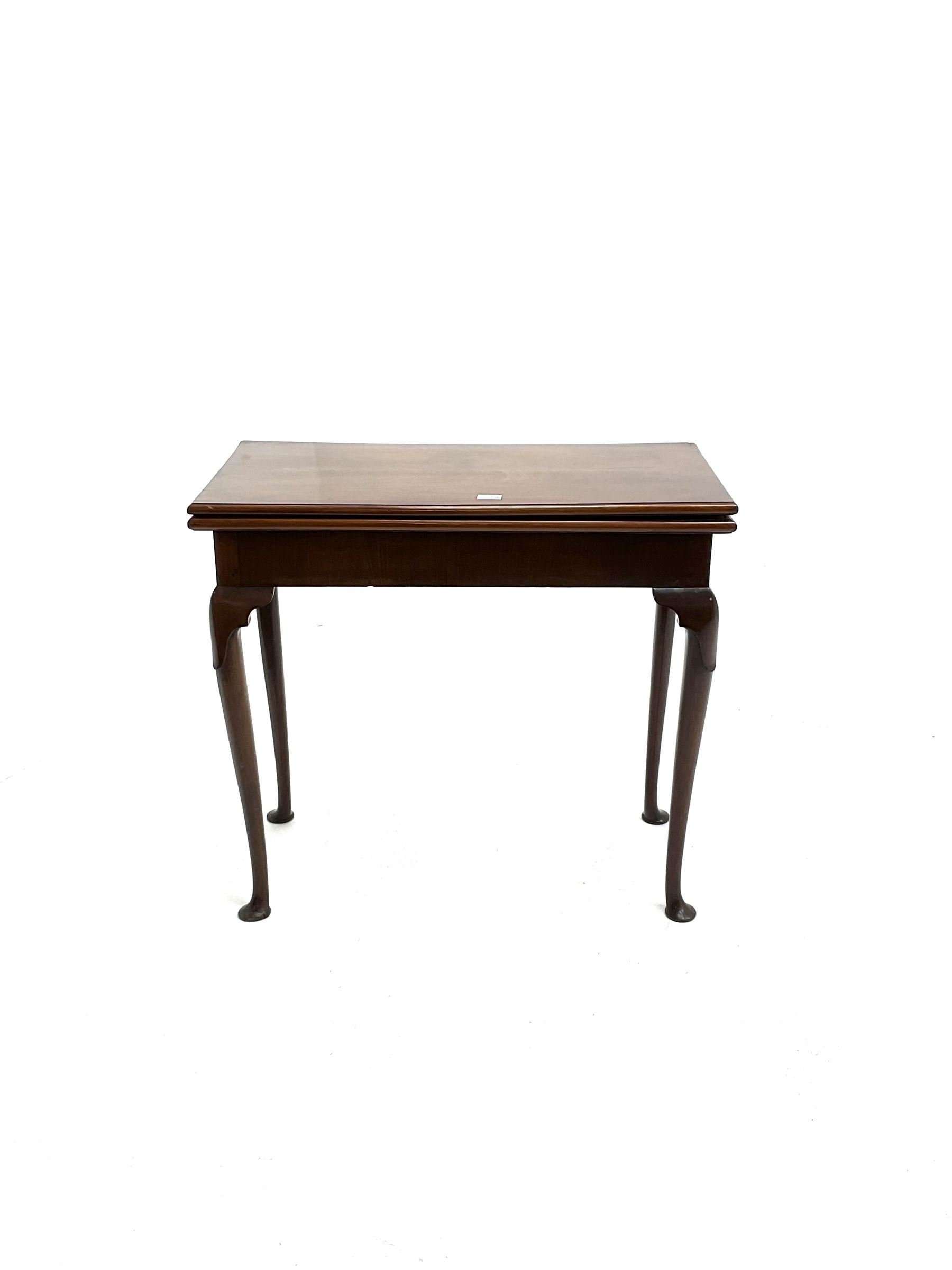 19th century mahogany fold-over card table - Image 2 of 3