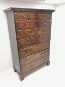 Early 19th century mahogany chest on chest