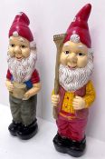 Two various garden Gnomes