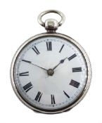 George IV silver open face rack lever fusee pocket watch by Robert Roskell Liverpool, No. 7282, roun