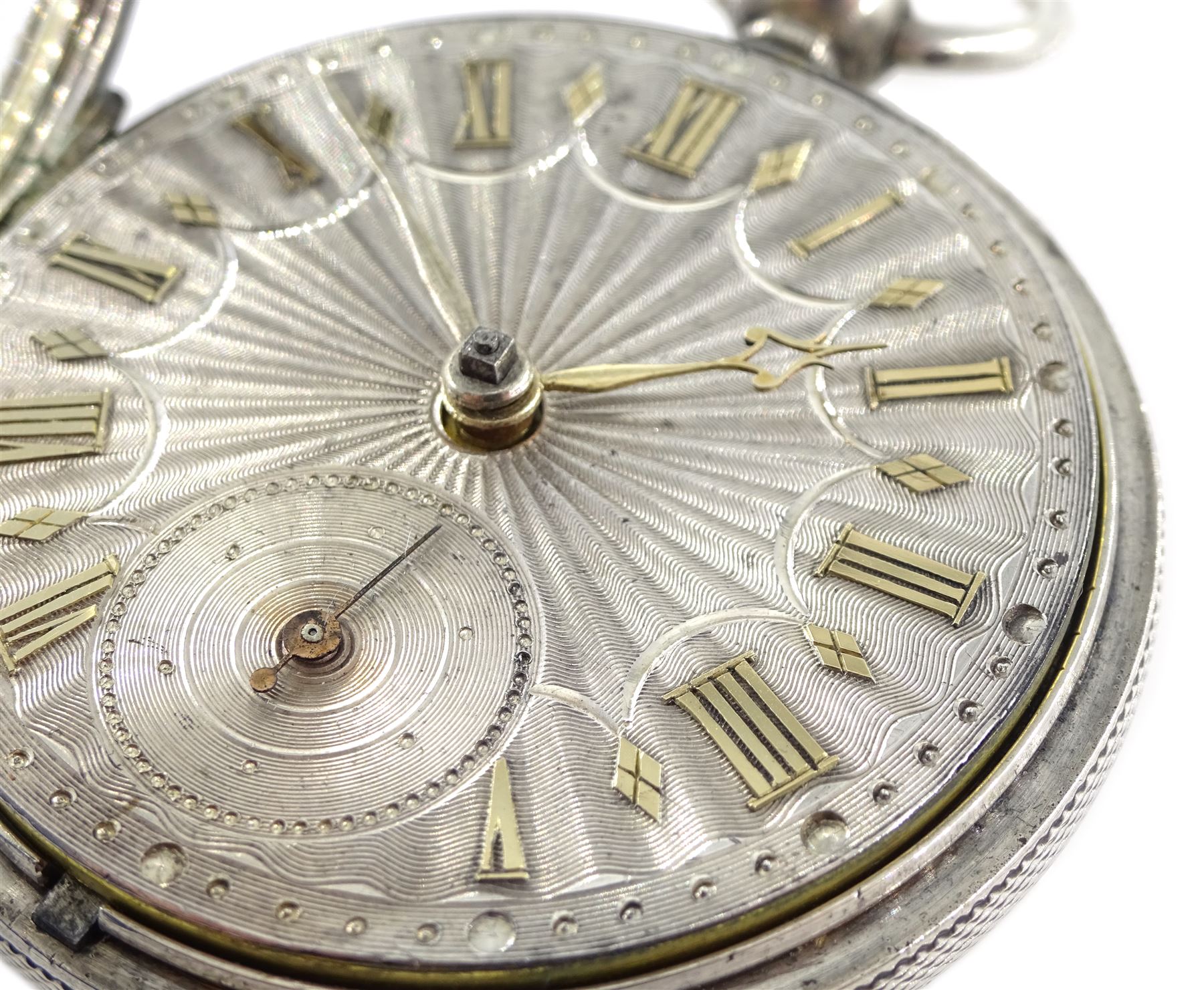 Victorian silver open face English lever fusee pocket watch by George Elliott, Kirk Burton, No. 8008 - Image 2 of 7