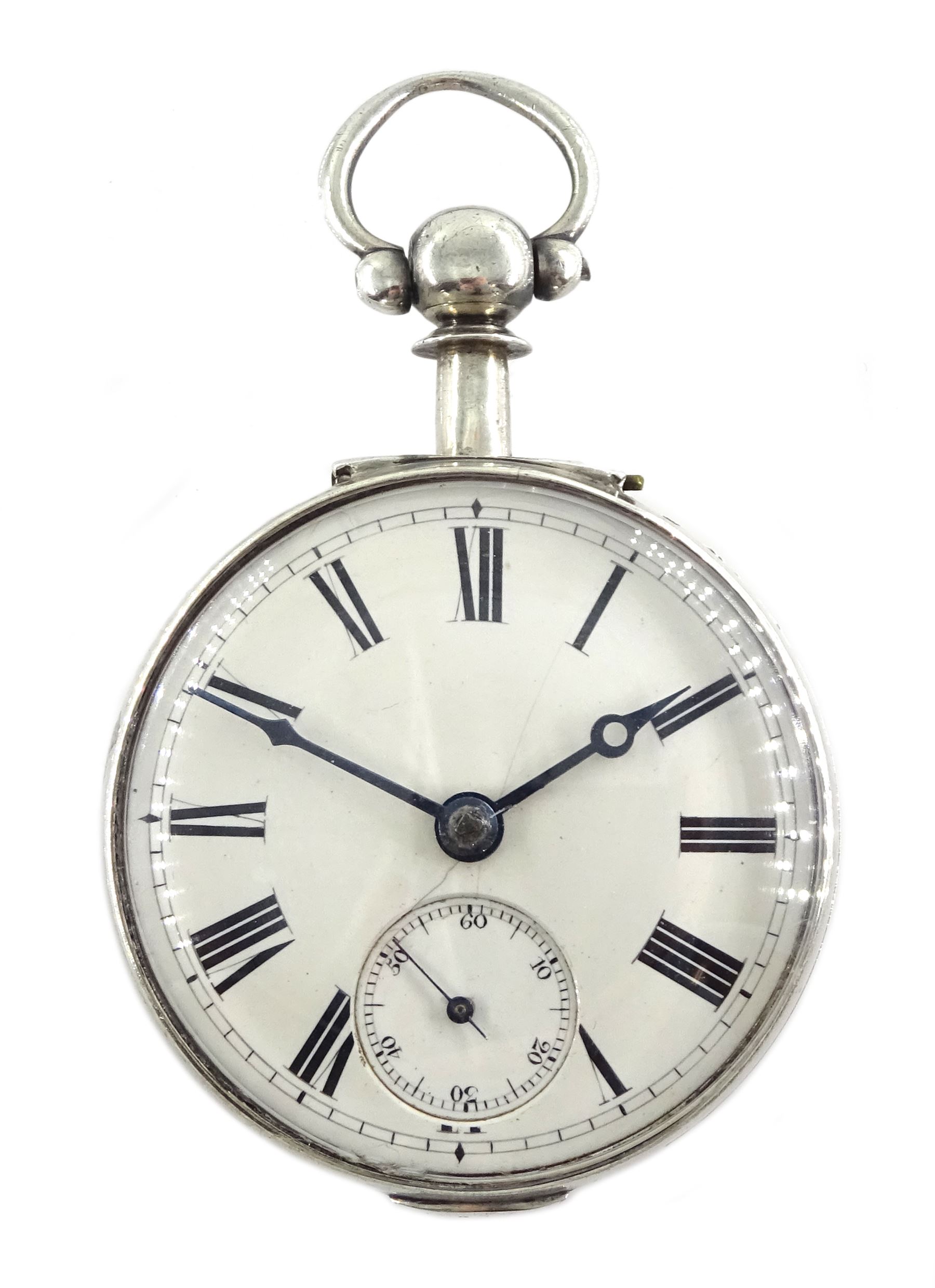 Victorian silver pair cased English lever fusee pocket watch, No. 12448, engraved balance cock with - Image 3 of 6