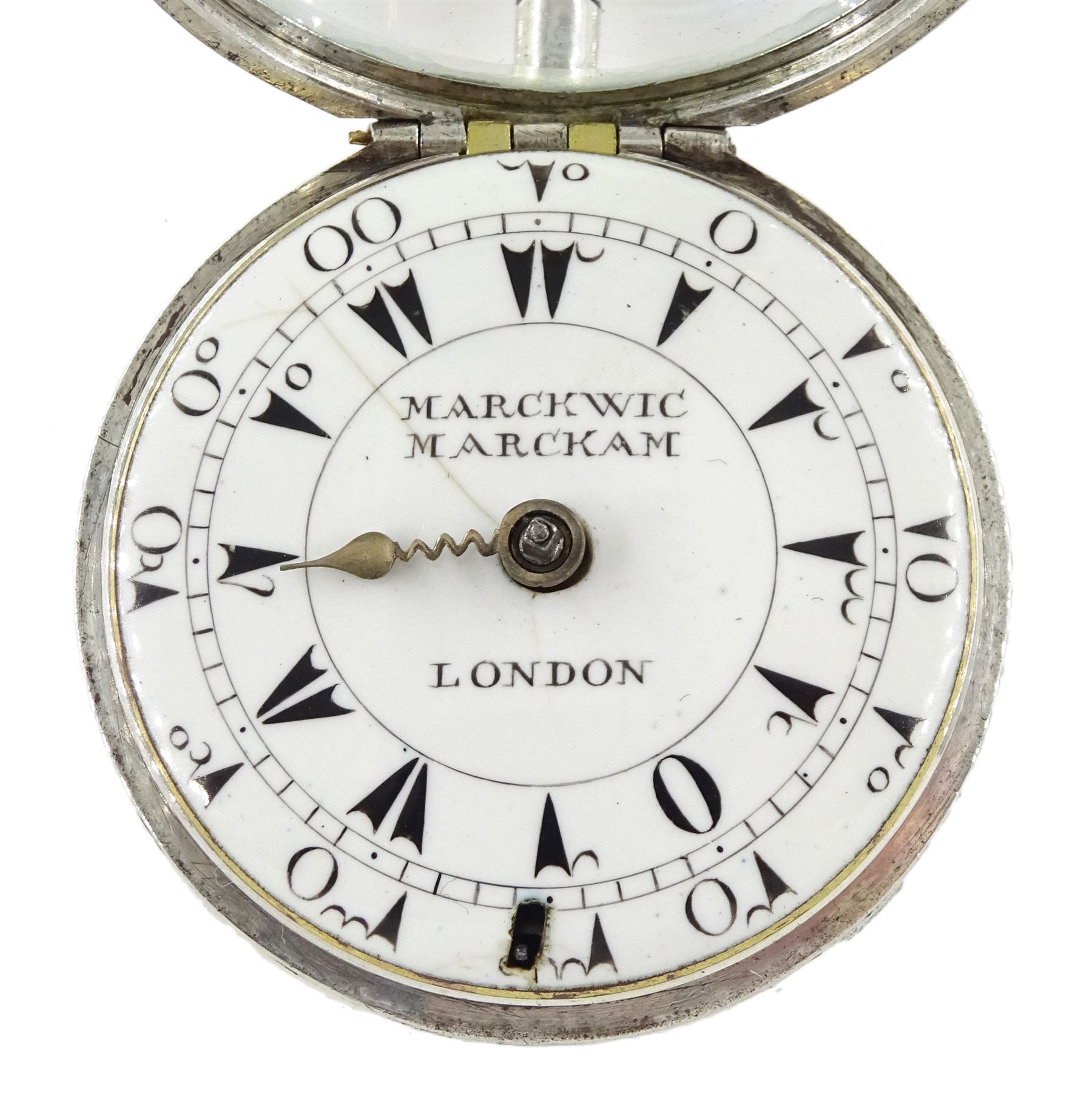 18th century silver pair cased verge fusee pocket watch for the Turkish market by Markwick Markham ( - Image 7 of 10