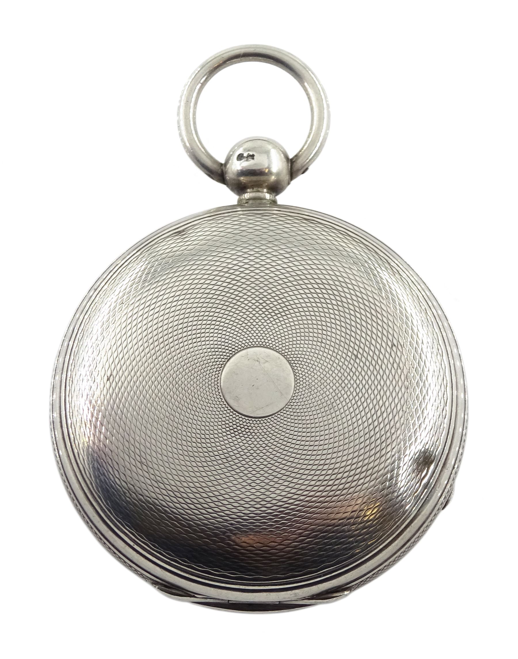 Victorian silver open face English lever fusee pocket watch by George Elliott, Kirk Burton, No. 8008 - Image 6 of 7