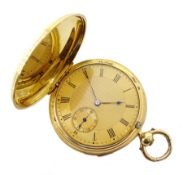 Victorian 18ct gold full hunter key wound, quarter repeating fob pocket watch by Charles Frodsham, 8