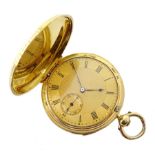 Victorian 18ct gold full hunter key wound, quarter repeating fob pocket watch by Charles Frodsham, 8