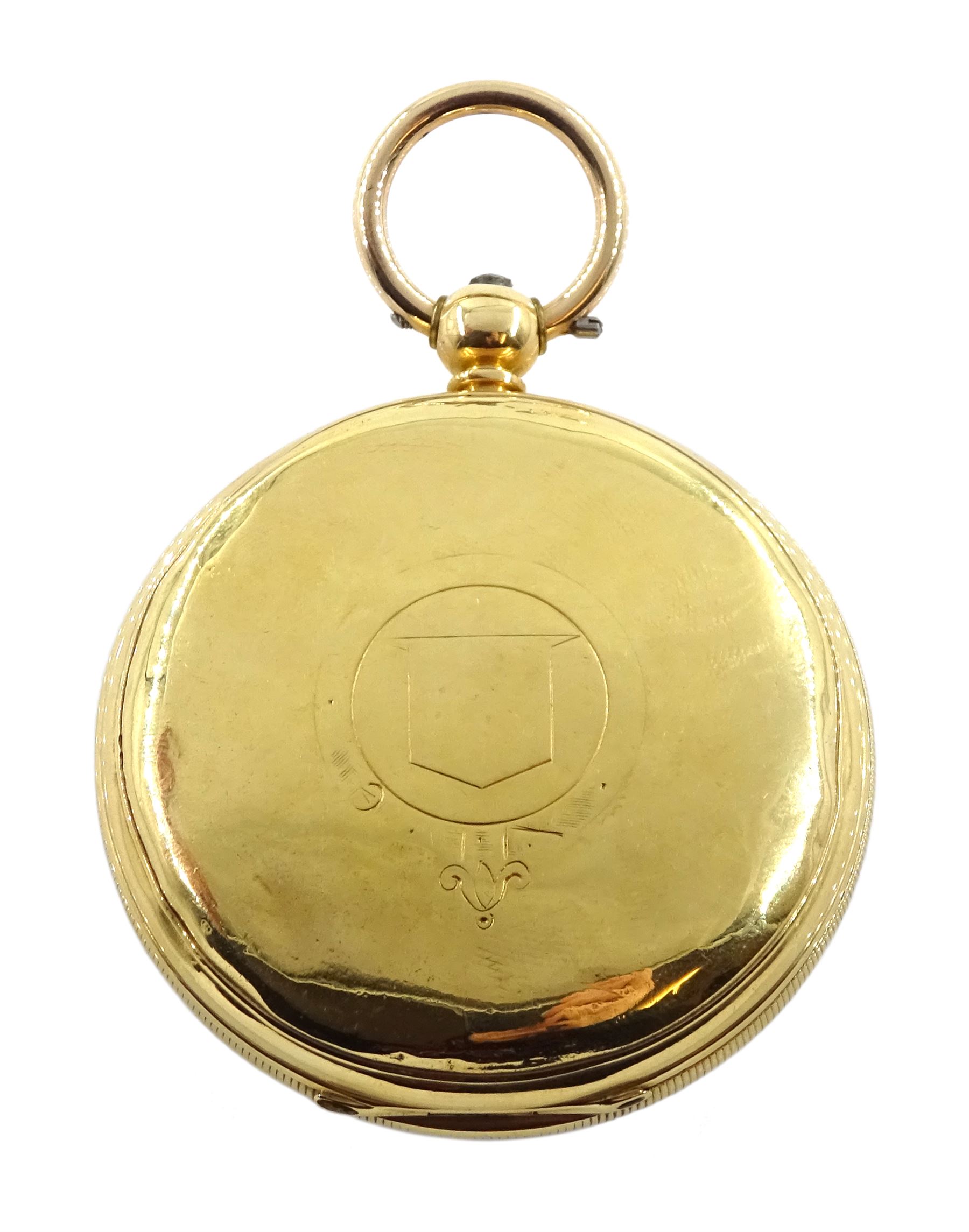 Victorian 18ct gold open face English lever fusee pocket watch by John George Forrest, London & Aber - Image 2 of 6