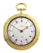 19th century silver-gilt pair cased verge fusee pocket watch for the Turkish market by Edward Prior