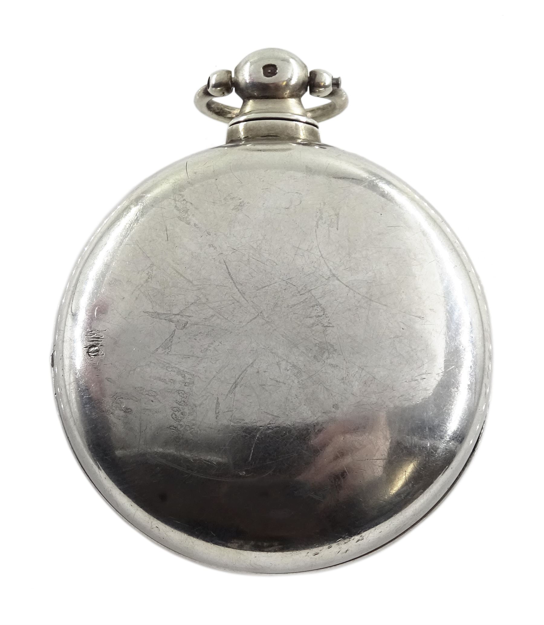 Victorian silver pair cased pocket watch by William Smith, Huddersfield, No. 533, round pillars, pie - Image 5 of 7