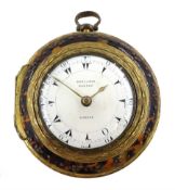 George III gilt metal, triple cased verge fusee pocket watch, for the Turkish market by Benjamin Bar